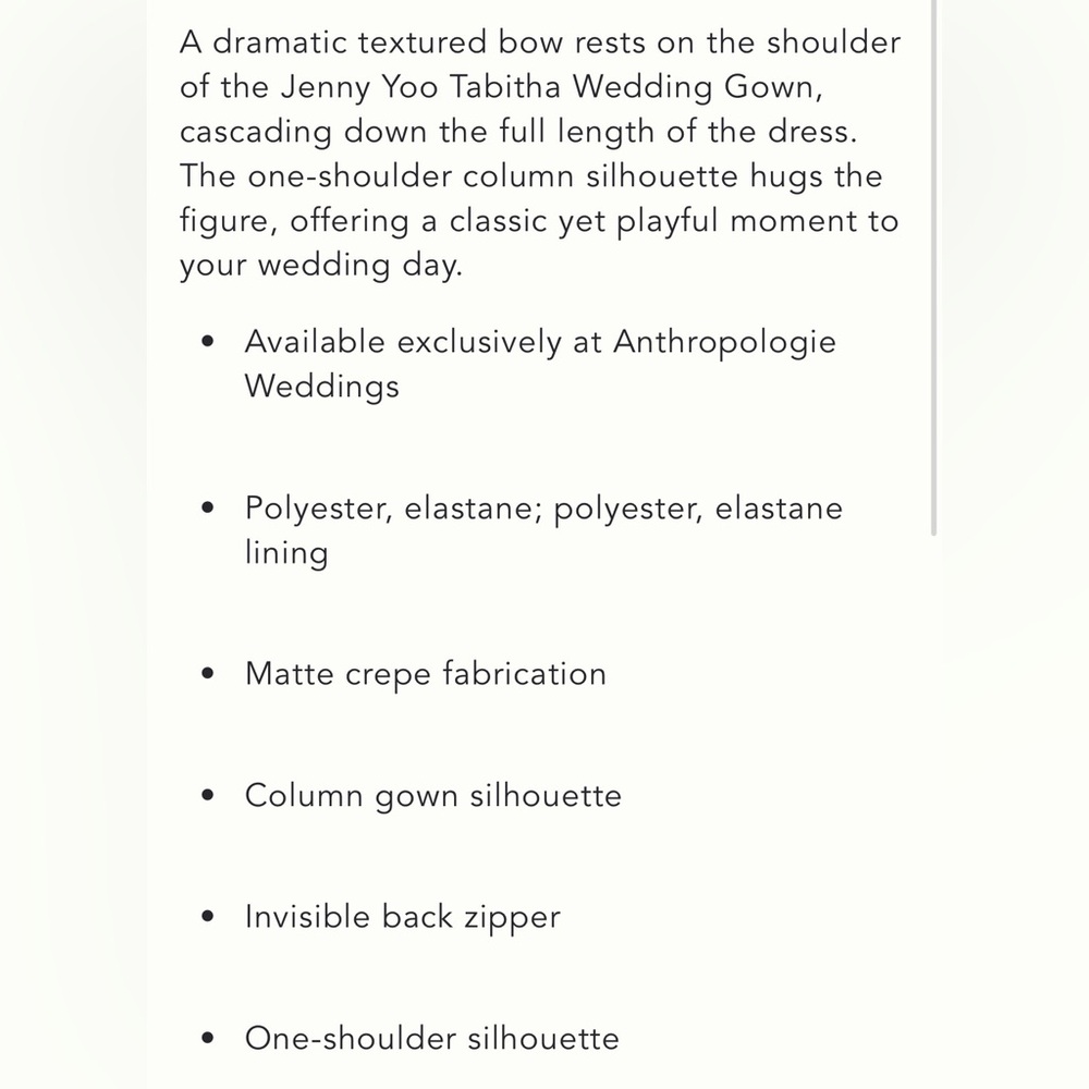 BHLDN X Jenny Yoo Tabitha One-Shoulder Wedding Gown - Picture 11 of 13